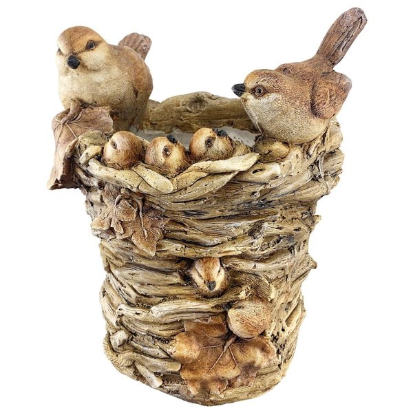 Red Carpet Studios Bird Family in Nest Planter 21067